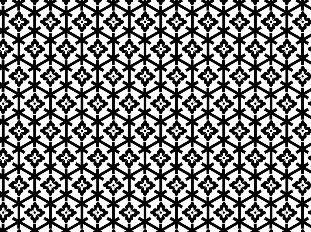 Set of 5 Hanabishi and Tortoiseshell Background Illustrations and Vectors | Black and White
