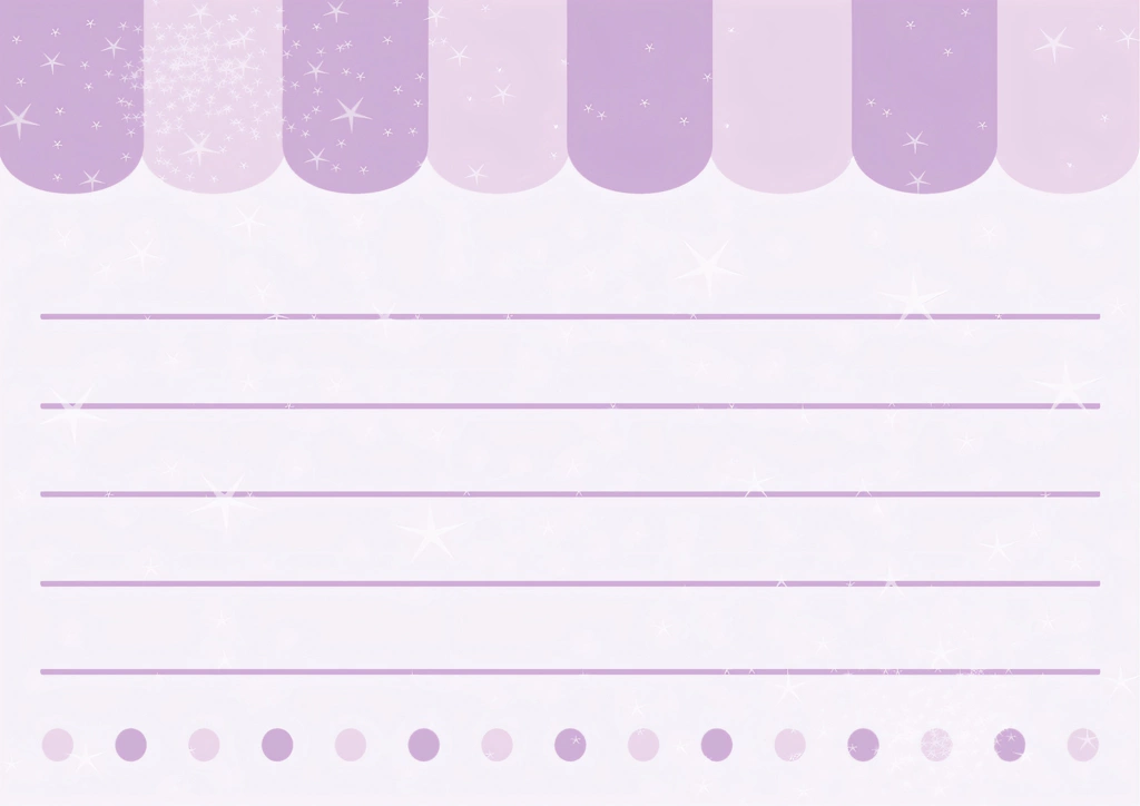 Set of 5 Eaves and Notepaper Background Illustrations | Purple