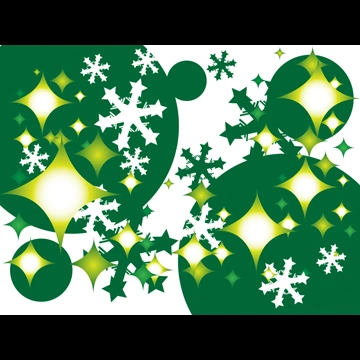 5種類の抽象的な雪の結晶の背景イラスト