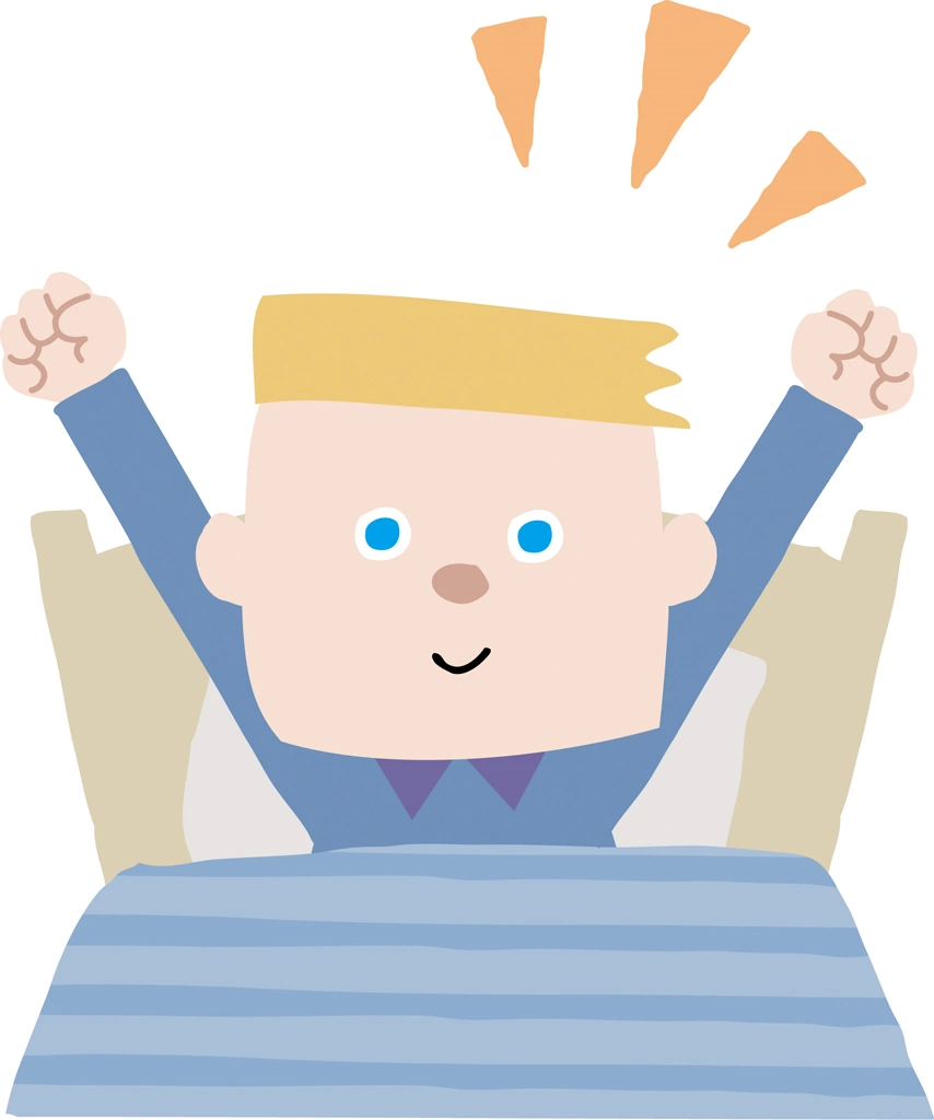 Set of 3 Father Waking Up Feeling Refreshed Illustrations and Vectors | White People