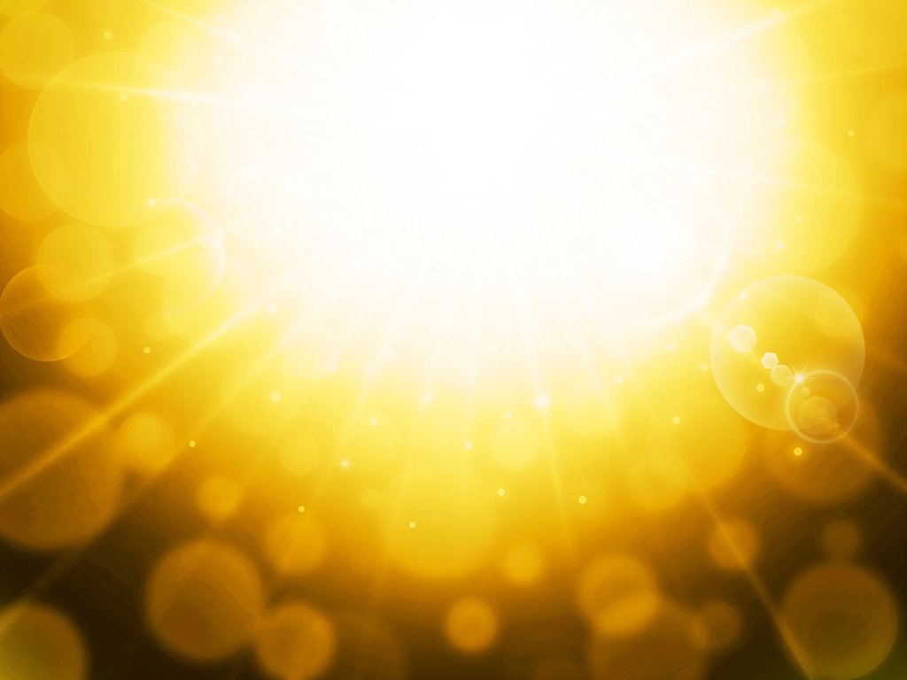 Set of 7 Flash and Bokeh Background Illustrations | Yellow