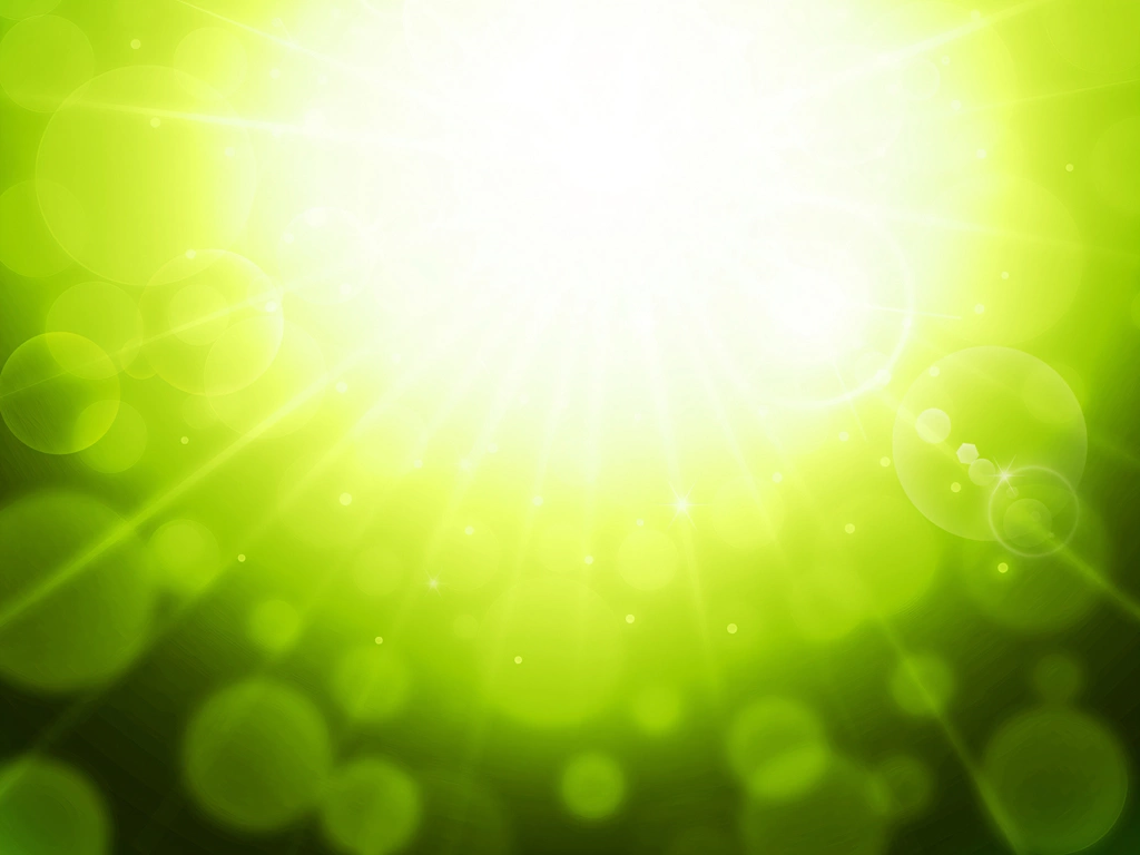 Set of 7 Flash and Bokeh Background Illustrations | Yellow Green