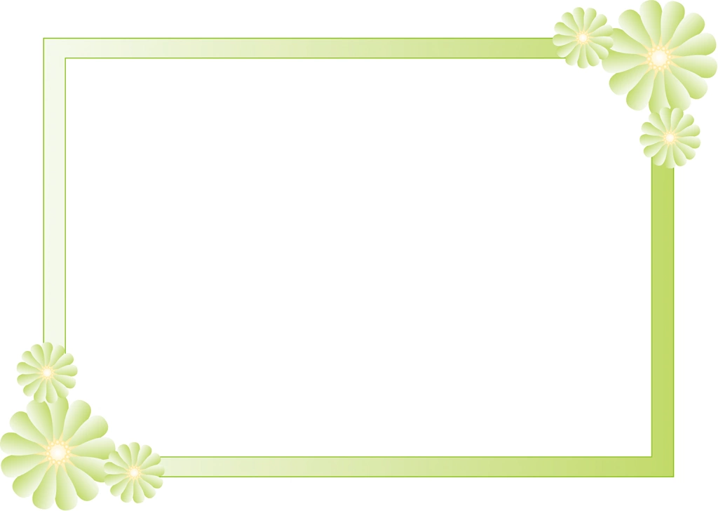 Set of 6 Floral and Frame Background Illustrations and Vectors | Yellow Green