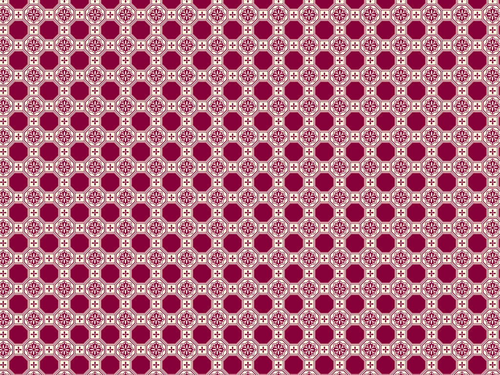 Set of 5 Octagonal and Square Pattern Background Illustrations and Vectors | Red and Ivory