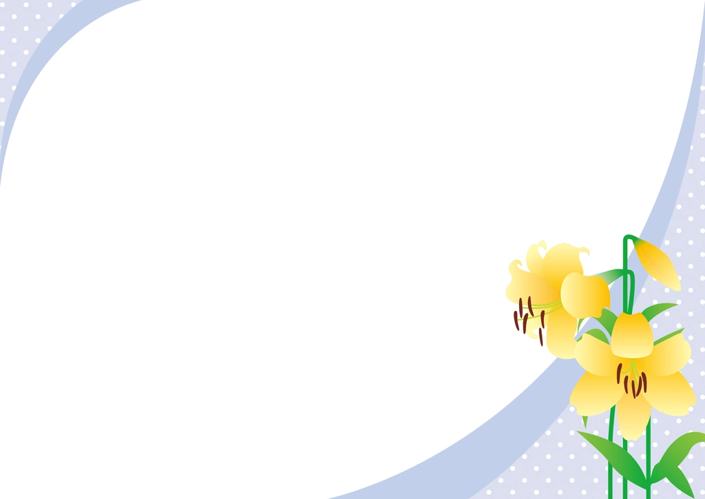 Set of Lilies with Dotted Frame Background Illustrations and Vectors | Yellow and Blue