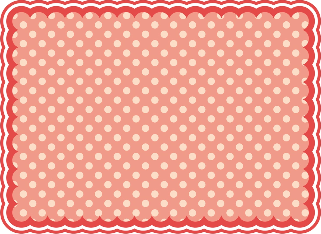 Set of 6 Polka Dot Patern and Frame Background Illustrations and Vectors | Red