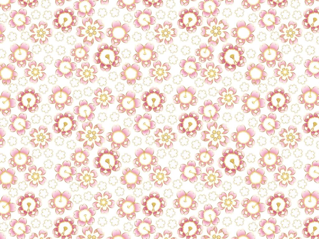 Set of 5 Cherry Blossom Pattern Background Illustrations and Vectors | Pink and White