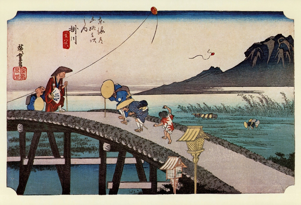 26th Station: Kakegawa from 53 Stations of the Tōkaidō (Hoeido-Edition) by Hiroshige | from Yomiuri Shimbun Full-size Reproduction Framed Picture: 53 Stations of the Tōkaidō by Hiroshige