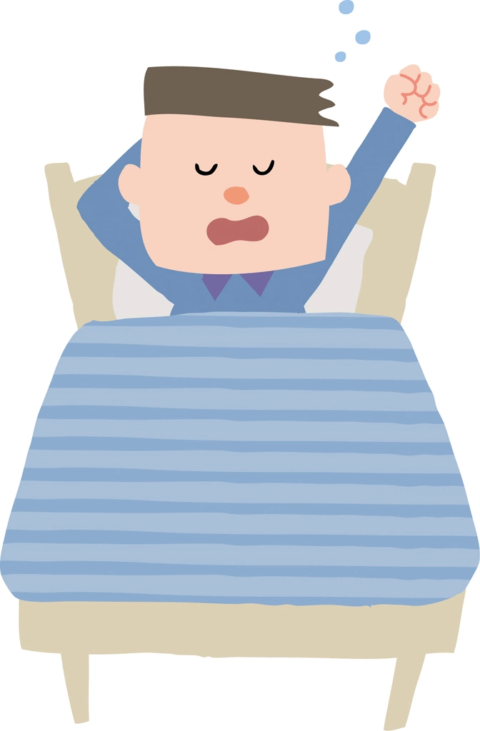 Set of 3 Father Waking Up Yawning Illustrations and Vectors | Mongoloid