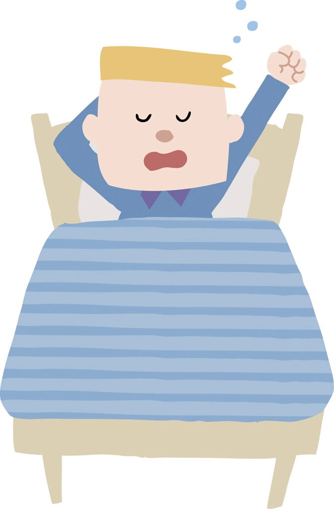 Set of 3 Father Waking Up Yawning Illustrations and Vectors | White People