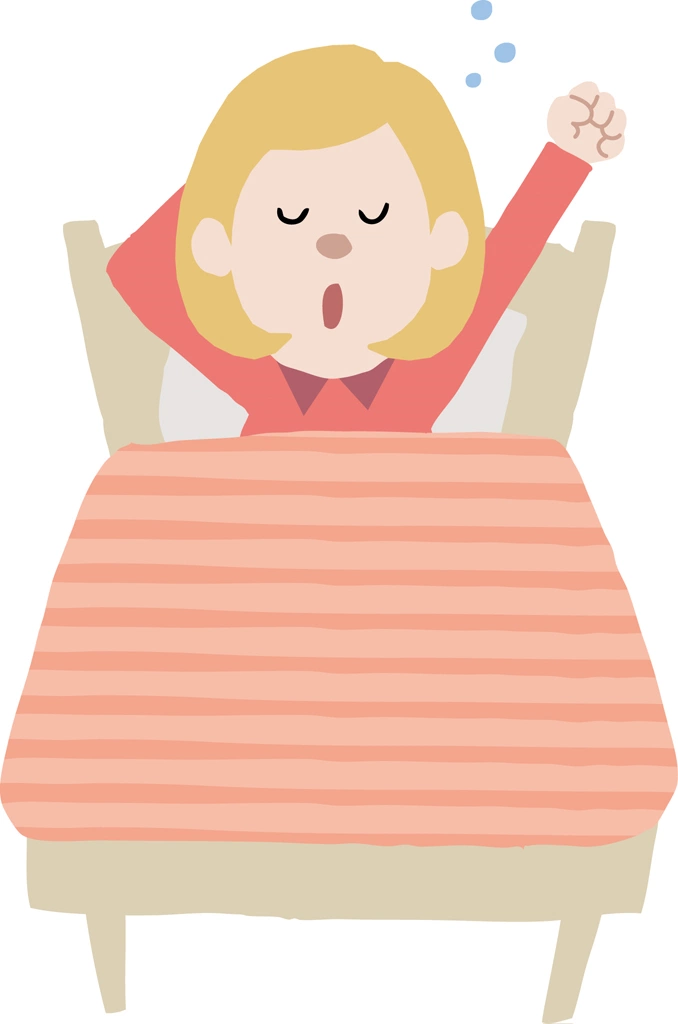 Set of 3 Mother Waking Up Yawning Illustrations and Vectors | White People