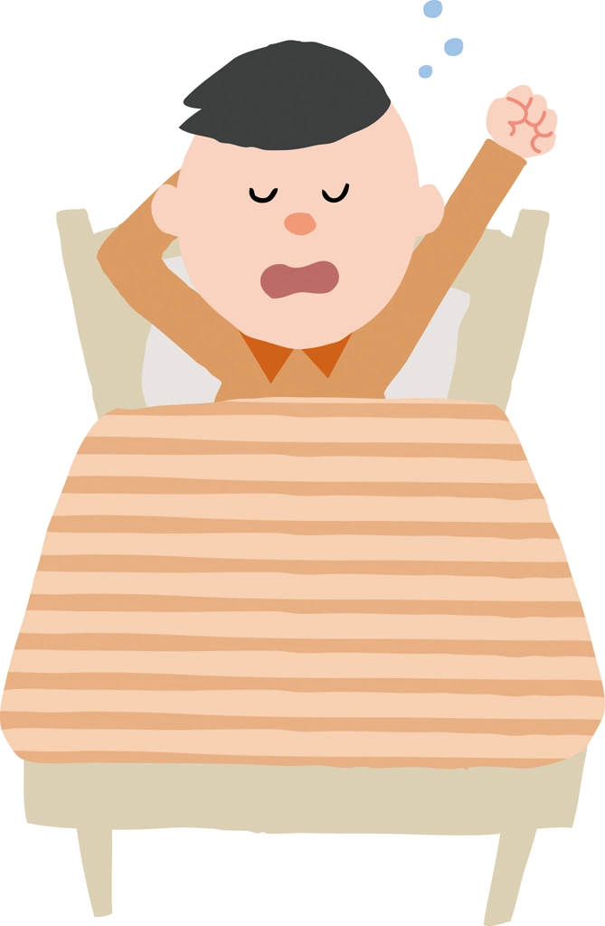 Set of 3 Little Boy Waking Up Yawning Illustrations and Vectors | Mongoloid