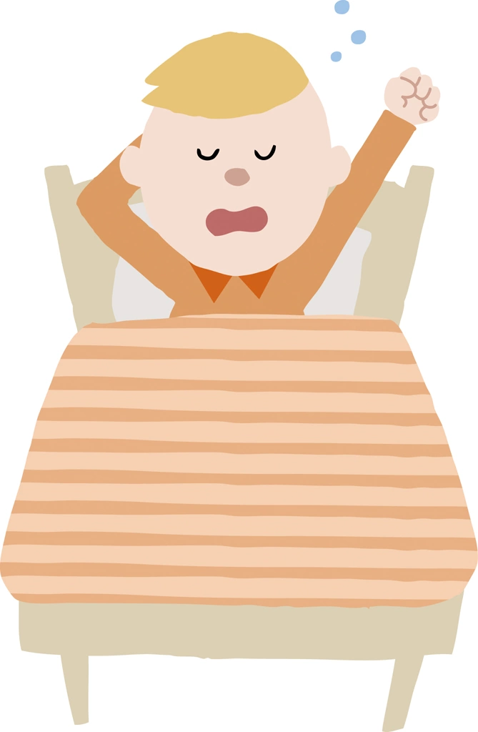 Set of 3 Little Boy Waking Up Yawning Illustrations and Vectors | White People