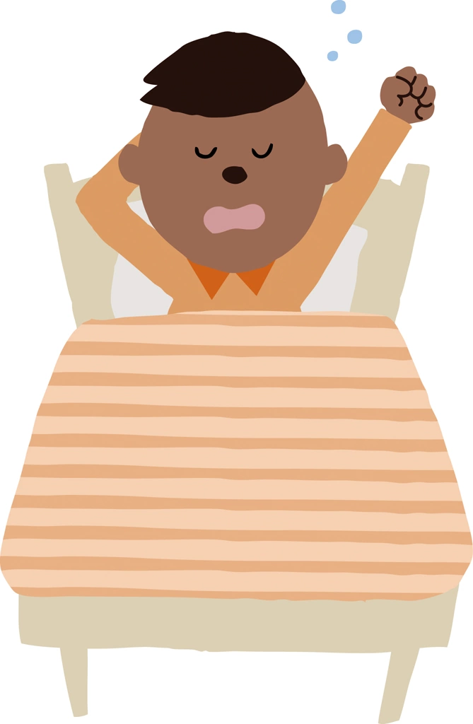 Set of 3 Little Boy Waking Up Yawning Illustrations and Vectors | Black People