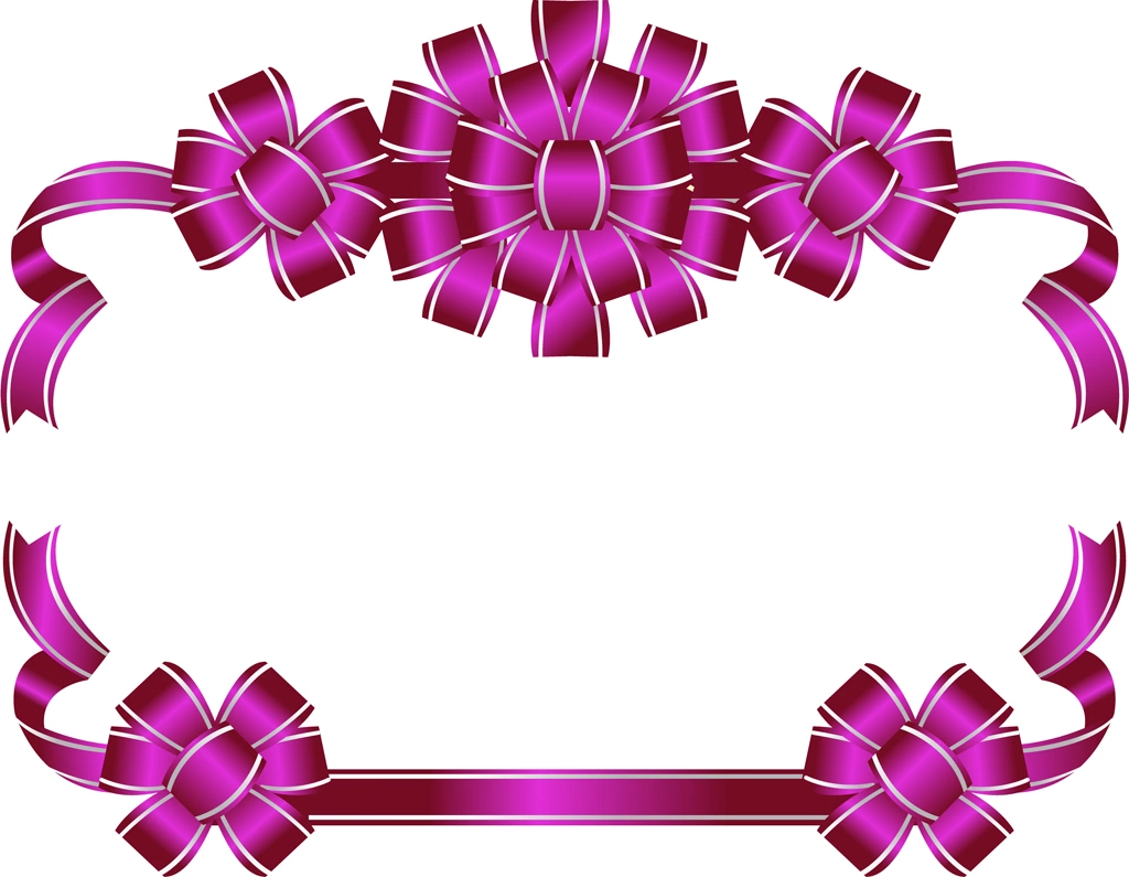 Set of 6 Ribbon Frame Background Illustrations and Vectors | Pink