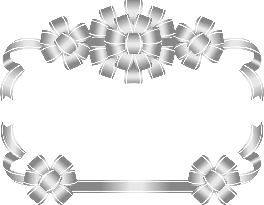 Set of 6 Ribbon Frame Background Illustrations and Vectors | Silver