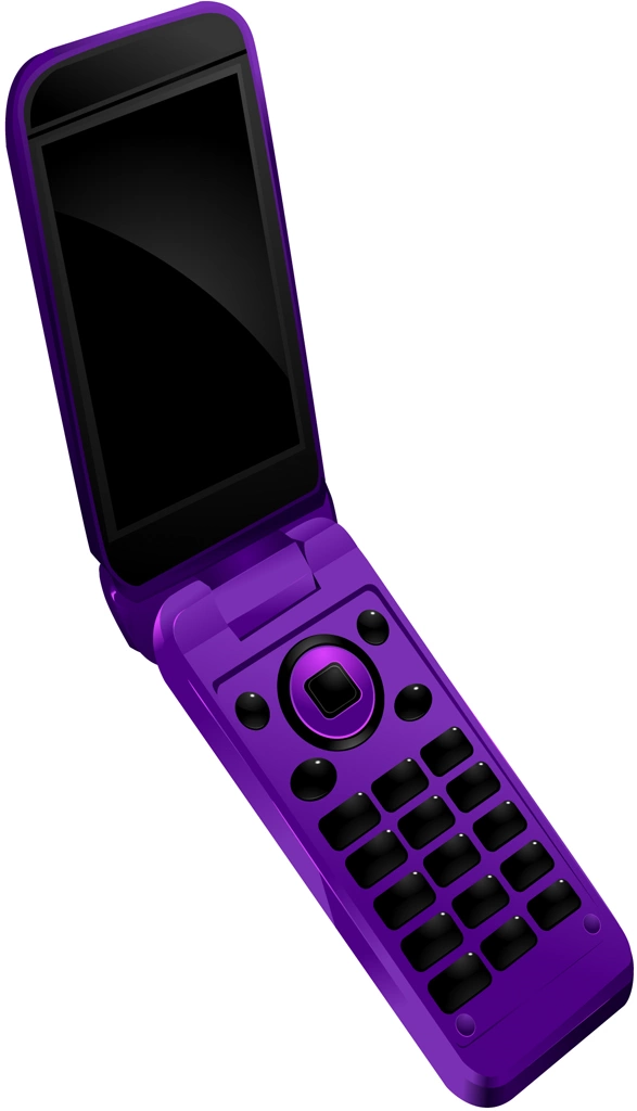 Set of 6 Feature Phone Illustrations and Vectors | Purple