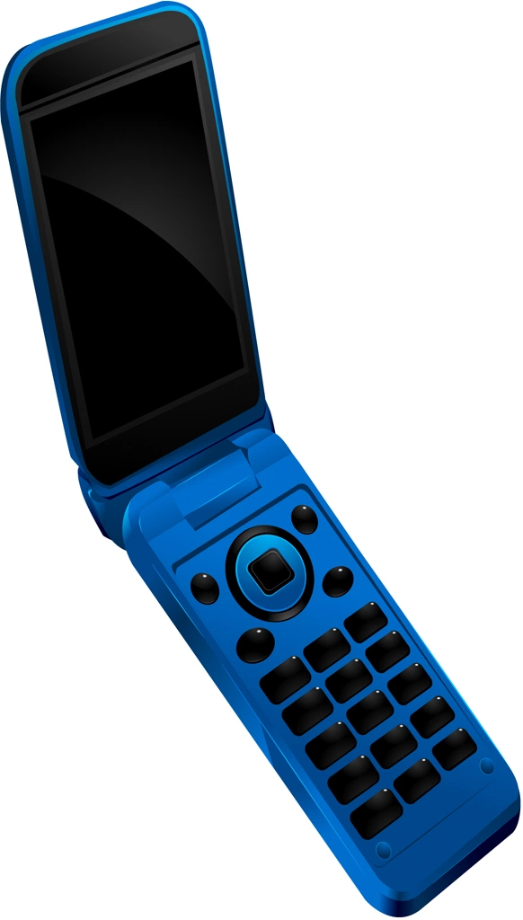 Set of 6 Feature Phone Illustrations and Vectors | Blue