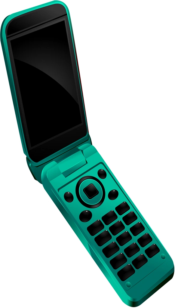 Set of 6 Feature Phone Illustrations and Vectors | Green