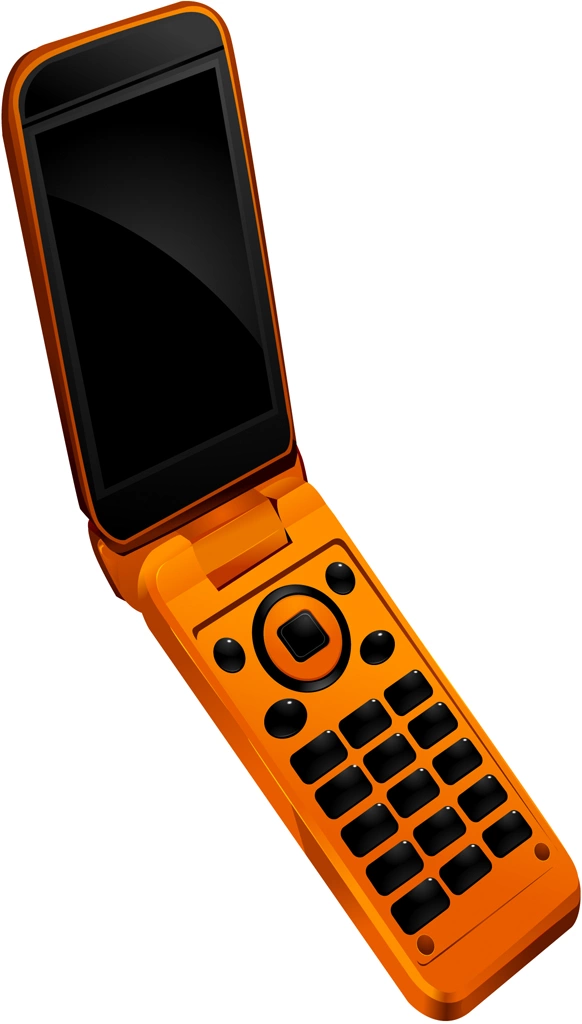 Set of 6 Feature Phone Illustrations and Vectors | Orange
