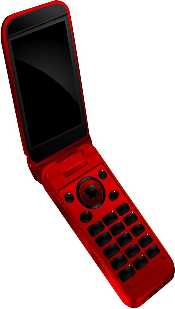 Set of 6 Feature Phone Illustrations and Vectors | Red