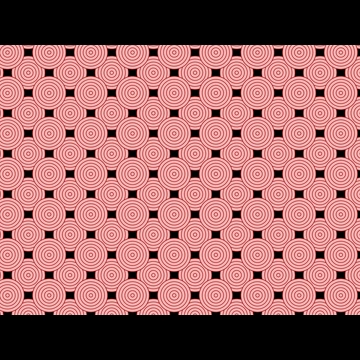 5種類の6重丸の幾何学模様の背景イラストとベクター