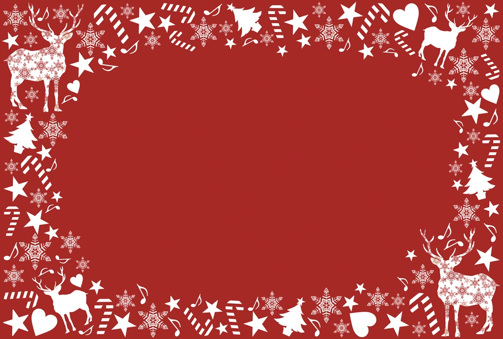 Set of 6 Christmas Frame Background Illustrations and Vectors | Red