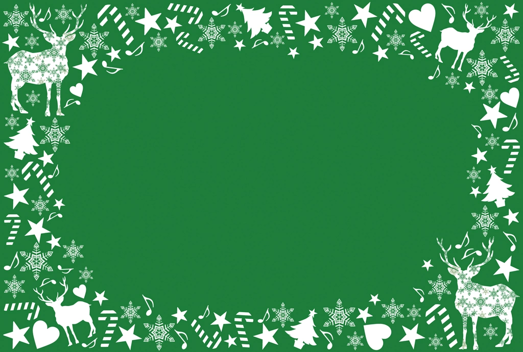 Set of 6 Christmas Frame Background Illustrations and Vectors | Green