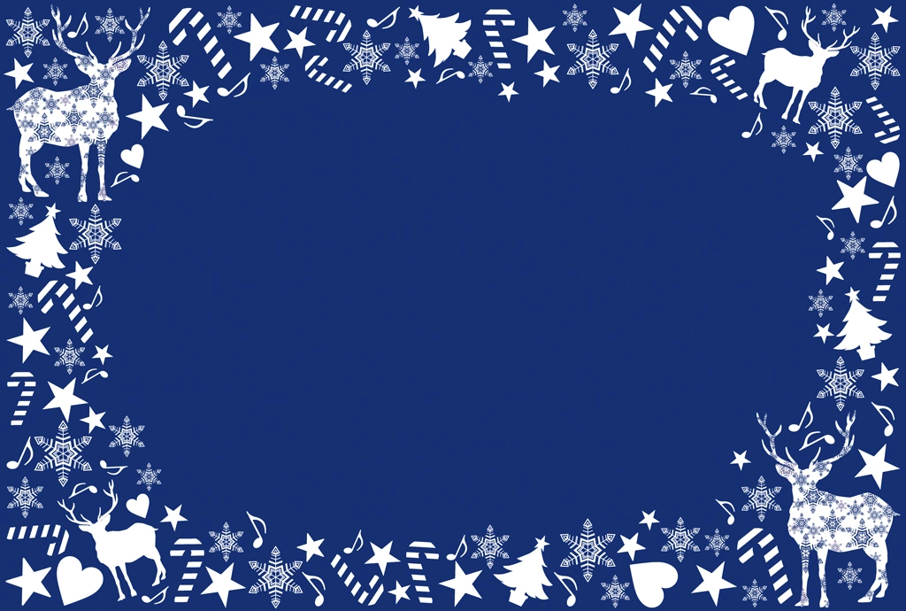 Set of 6 Christmas Frame Background Illustrations and Vectors | Blue