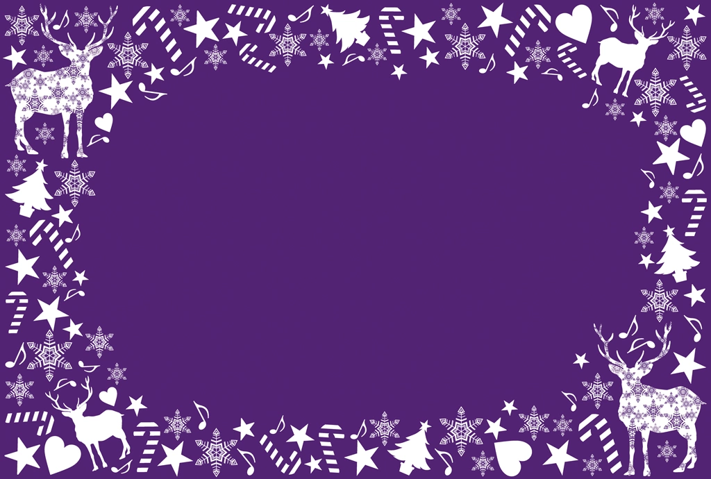Set of 6 Christmas Frame Background Illustrations and Vectors | Purple