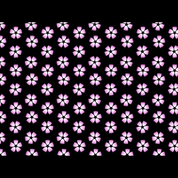 6種類のナデシコの花柄模様の背景イラストとベクター