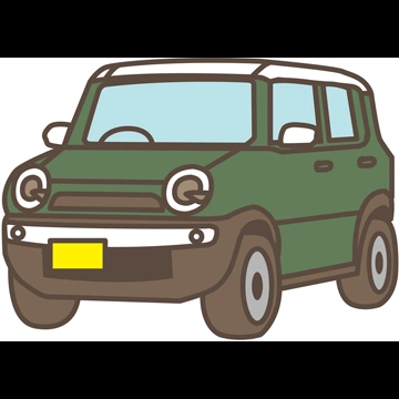 6種類のスズキ・ハスラーの軽自動車のイラストとベクター