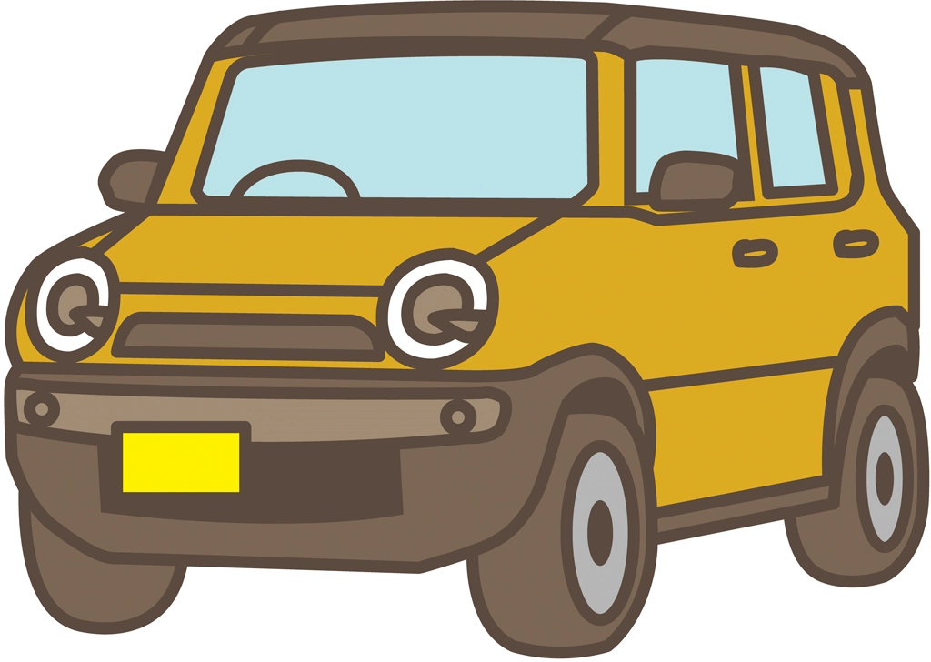 6種類のスズキ・ハスラーの軽自動車のイラストとベクター | 黄色