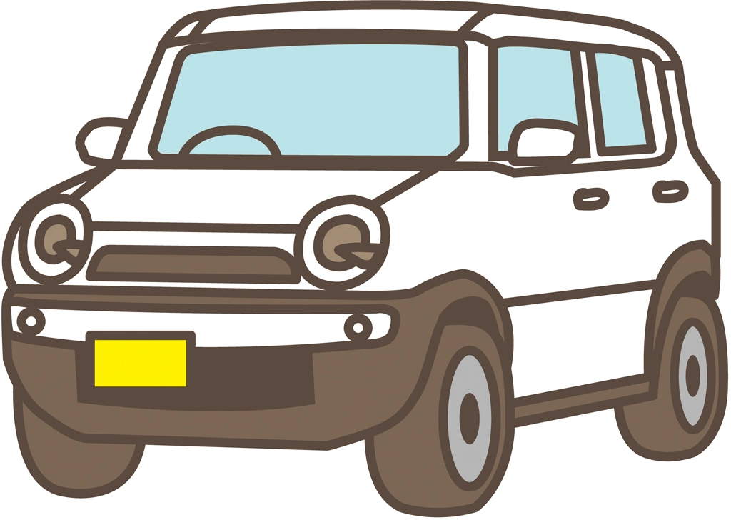 6種類のスズキ・ハスラーの軽自動車のイラストとベクター | 白色