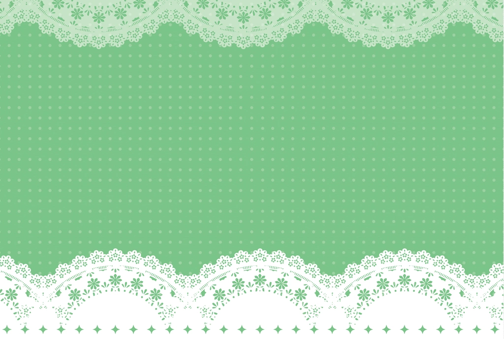 Set of 6 Polka Dot Pattern with Lace Frame Background Illustrations and Vectors | Green