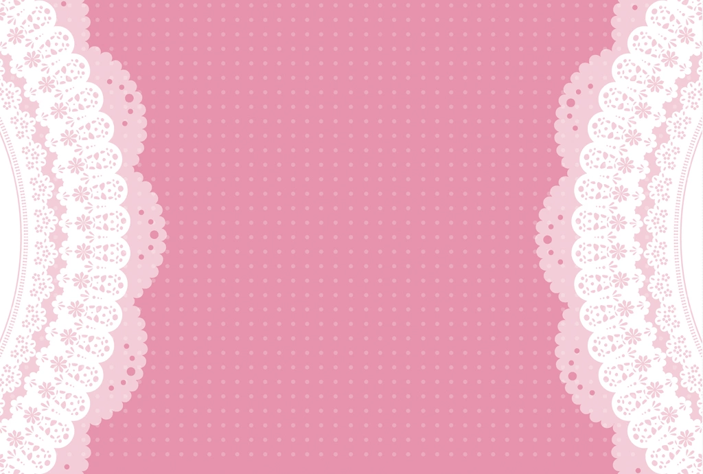 Set of 6 Polka Dot Pattern with Lace Background Illustrations and Vectors | Pink