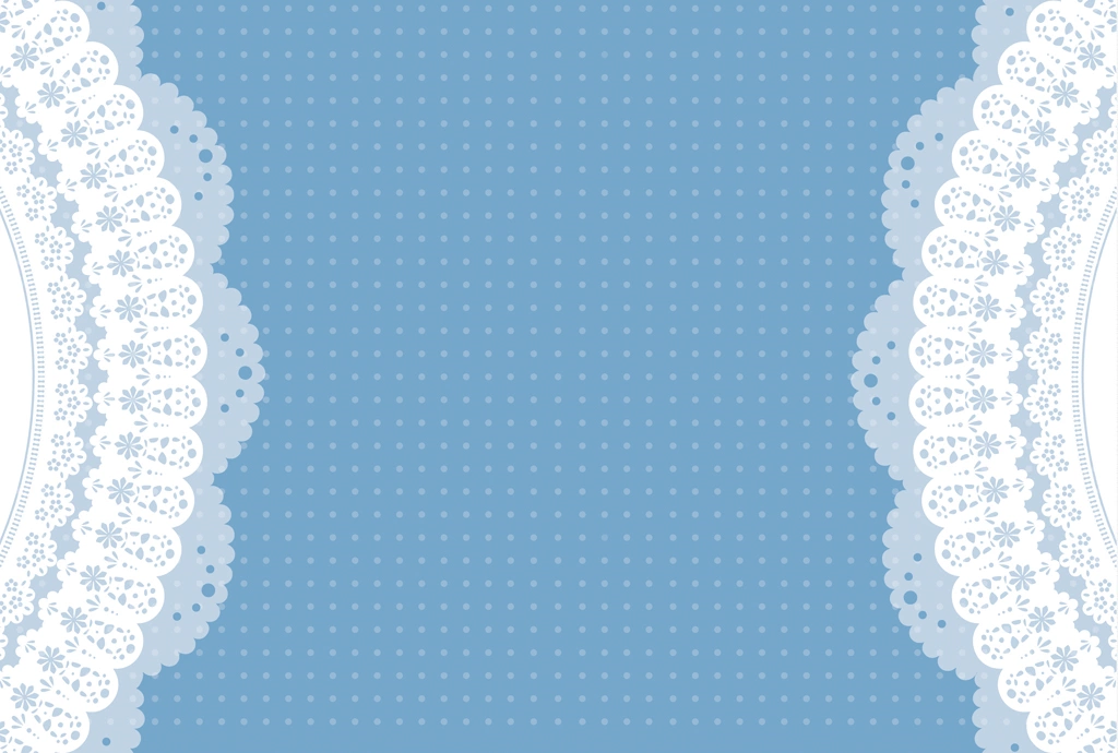 Set of 6 Polka Dot Pattern with Lace Background Illustrations and Vectors | Light Blue