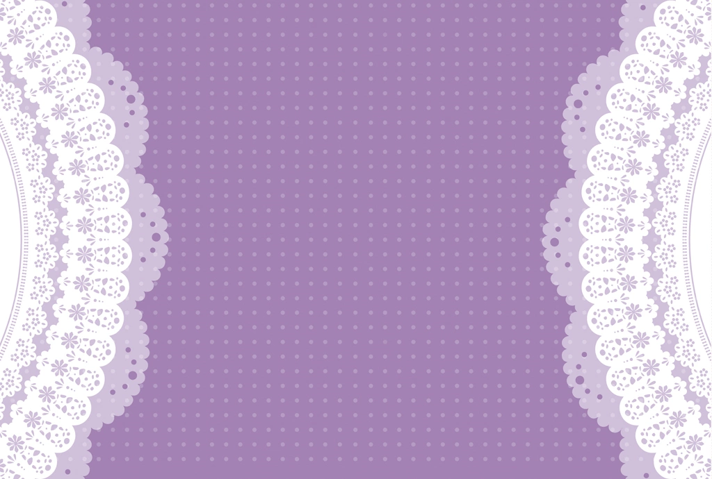 Set of 6 Polka Dot Pattern with Lace Background Illustrations and Vectors | Purple