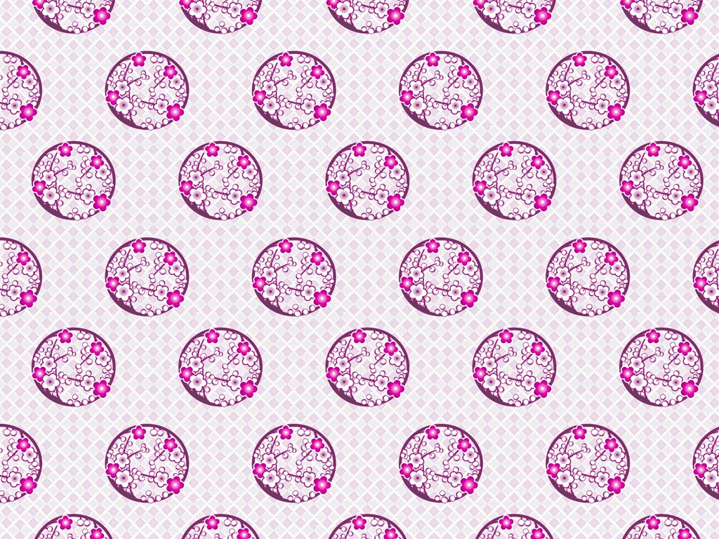 Set of 5 Japanese Apricot Blossom Patern Background Illustrations and Vectors | Pink