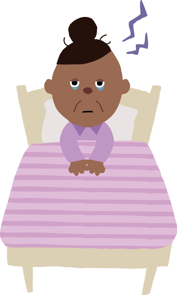 3種類の睡眠不足のおばあさん, 老婆の人物イラストとベクター | 黒人