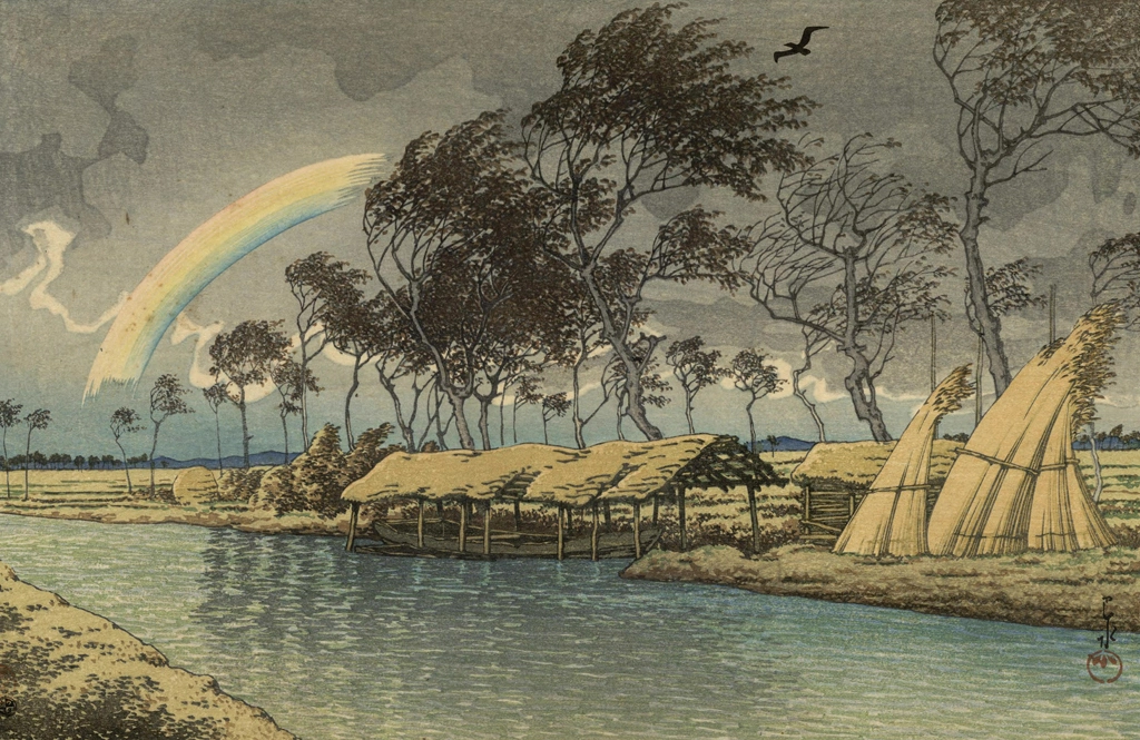 「旅みやげ 第三集 加賀八田」 川瀬巴水 （1924年） | 日本風景選集より