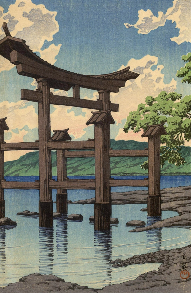 「旅みやげ 第三集 田沢湖御座の石」 川瀬巴水 （1926年） | 日本風景選集より