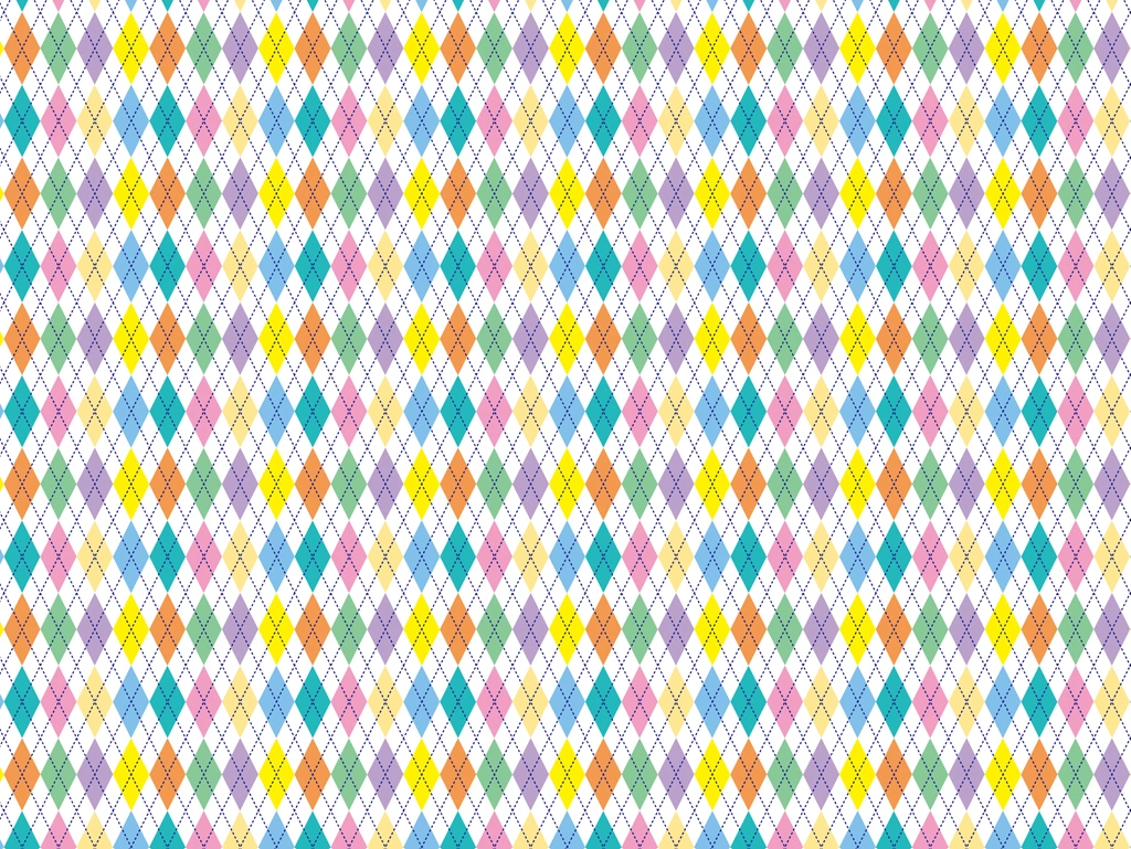Set of 5 Argyle Check Pattern Background Illustrations and Vectors | Colorful