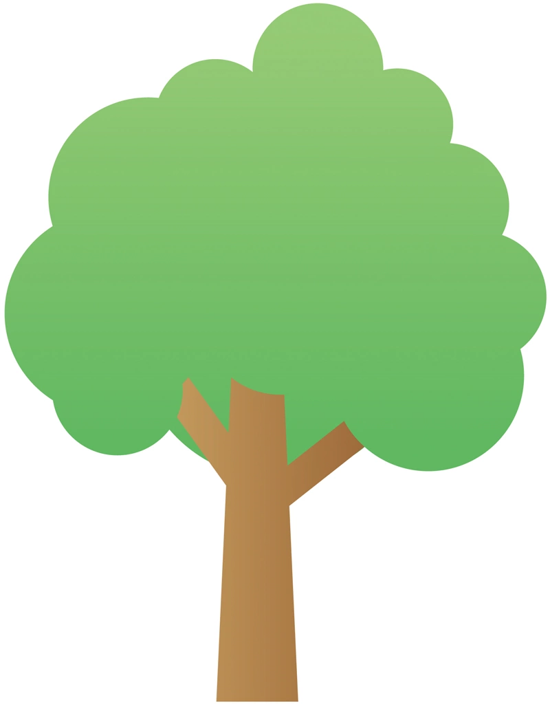 Set of 4 Tree Icon Illustrations and Vectors | Tree (Light Green)