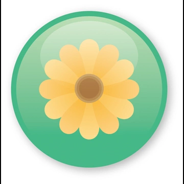 4種類の花のアイコンイラストとベクター