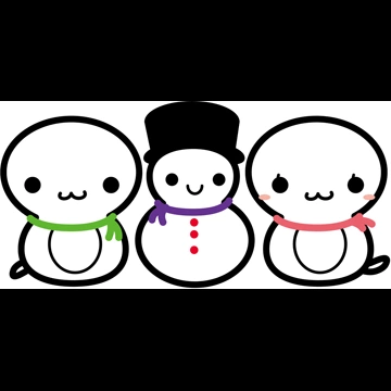 3種類の蛇と雪だるまの巳年イラストとベクター