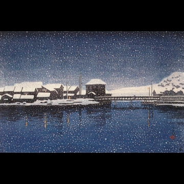 「旅みやげ 第二集 佐渡夷港」 川瀬巴水 （1921年）
