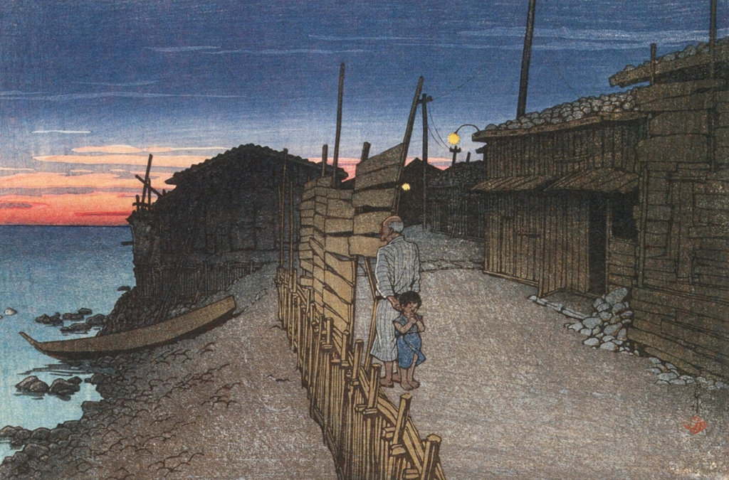 「旅みやげ 第二集 佐渡相川町」 川瀬巴水 （1921年） | 生誕130年 川瀬巴水展 郷愁の日本風景より