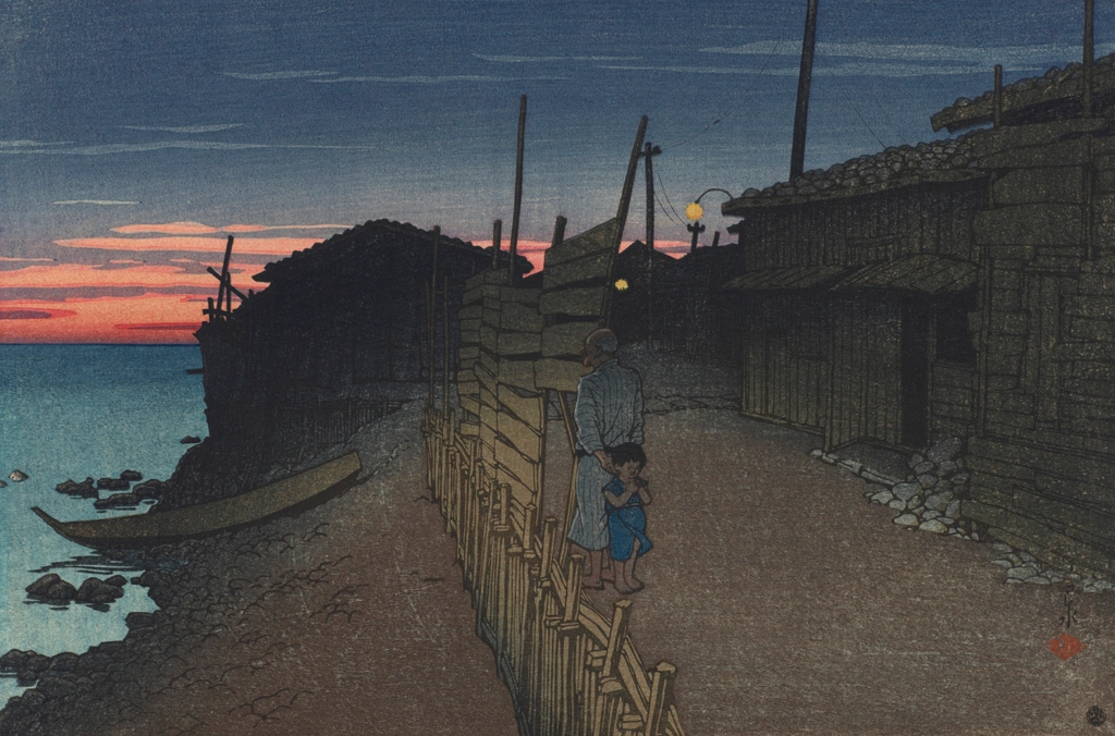 「旅みやげ 第二集 佐渡相川町」 川瀬巴水 （1921年） | 2