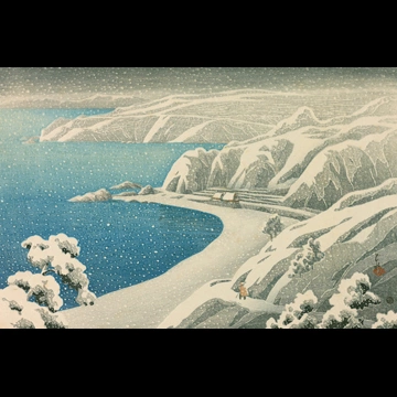 「旅みやげ 第二集 佐渡西三川坂」 川瀬巴水 （1921年）